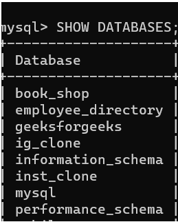 Show Database