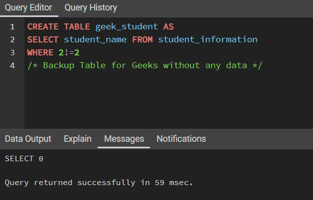 Backup Query 4