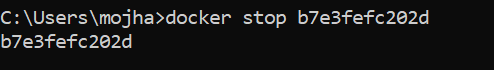 Docker stop