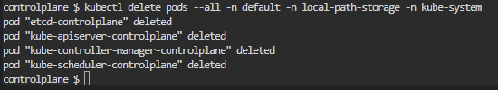 Delete All Pods in Multiple Namespace