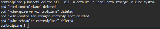 Delete All Resources in Multiple Namespaces