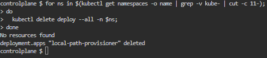 Deleting Deployments Across Non-System Namespaces