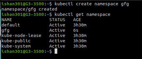 Create Namespace 1